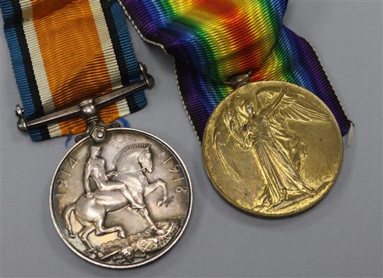 A Private A Orford Royal Engineers, two medals